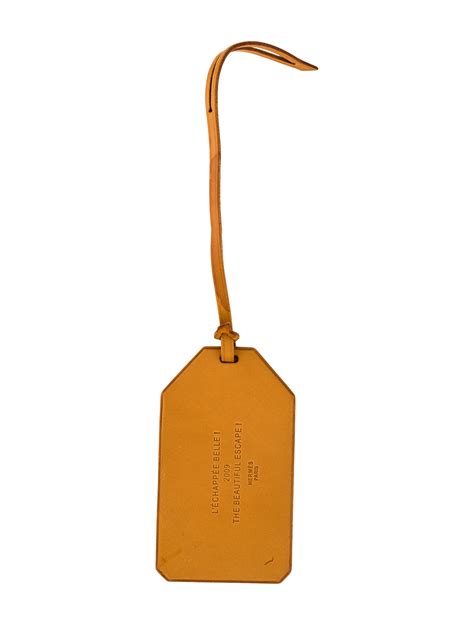 hermes luggage tag accessories